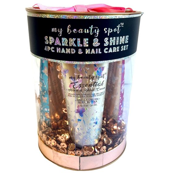 My Beauty Spot Essential Hand and Nail Cream 4pc 1.70 fl oz ea Sparkle and Shine - Picture 3 of 6